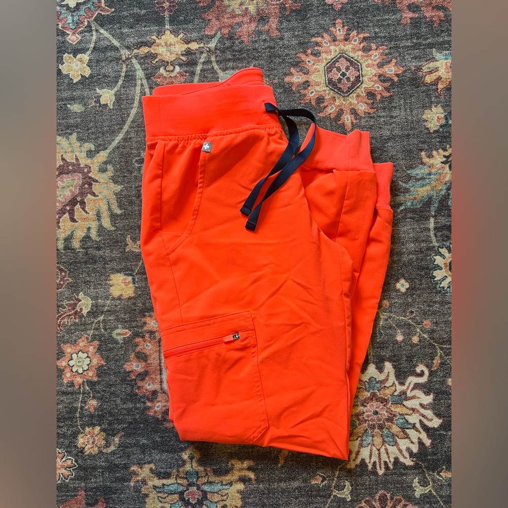 Figs Fiery Coral Pant